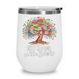 100th Day Of School Books Tree Reading Wine Tumbler 100th Day Of School Books Tree Reading Wine Tumbler