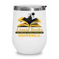 Academy Of Bookcraft Cute Wizard Cat Magic Books Wine Tumbler