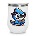 Adorable Book Lover Blue Jay With Reading Glasses Cute Raglan Baseball Tee Wine Tumbler Adorable Book Lover Blue Jay With Reading Glasses Cute Raglan Baseball Tee Wine Tumbler