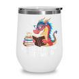 Adorable Book Lover Dragon Read Books Be Kind Stay Weird Wine Tumbler