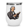 Alexander Hamilton Reading A Book Wine Tumbler