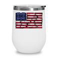 America US Flag Books Library Reading For Book Lover Reader Wine Tumbler America US Flag Books Library Reading For Book Lover Reader Wine Tumbler