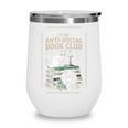 Anti-Social Book-Club Cat Graphic Wine Tumbler