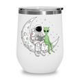 Astronaut Reading Book To Alien Moon Space Book Lover Men Wine Tumbler
