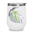 Astronaut Reading Book To Alien Moon Space Women Kids Men Wine Tumbler Astronaut Reading Book To Alien Moon Space Women Kids Men Wine Tumbler