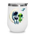 Astronaut Reading Book To Alien Shirt Moon Space Lover Kids Wine Tumbler Astronaut Reading Book To Alien Shirt Moon Space Lover Kids Wine Tumbler