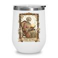 The Aunt Tarot Card Women Skeleton Aunty Book Lover Wine Tumbler The Aunt Tarot Card Women Skeleton Aunty Book Lover Wine Tumbler