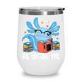 Axolotl Read Book Kawaii Reading Books For Men Women Wine Tumbler