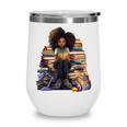 Back To School Afro Melanin Girl Reading Book Bookworm Wine Tumbler Back To School Afro Melanin Girl Reading Book Bookworm Wine Tumbler