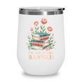 Im With The Banned Floral Flower Book Lover Wine Tumbler