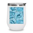 Blue Comic Book Blue Graphic Wine Tumbler
