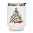 Book Christmas Tree For Librarians Book Lovers Wine Tumbler