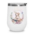 Book And Dog Lover Reading Humor Librarian Wine Tumbler Book And Dog Lover Reading Humor Librarian Wine Tumbler