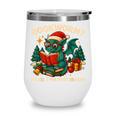 Book Dragon Christmas Reading For Fantasy Lovers Wine Tumbler