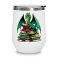 Book Dragon Reading Books Wine Tumbler