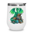 Book Dragon Reading Fantasy Wine Tumbler Book Dragon Reading Fantasy Wine Tumbler