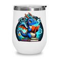 Book Dragon Reading Lover Wine Tumbler