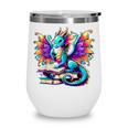 Book Dragon Reading Wine Tumbler