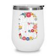 Book Fair Vibes Groovy 70s Retro School Librarian Wine Tumbler