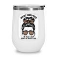 Book Lover What Happens At Book Club Stays Messy Bun Girls Wine Tumbler