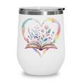 Book Lover Heart Shaped Reading Art Bookworm Wine Tumbler Book Lover Heart Shaped Reading Art Bookworm Wine Tumbler