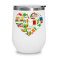 Book Lover Librarian Books Heart Valentine Wine Tumbler Book Lover Librarian Books Heart Valentine Wine Tumbler