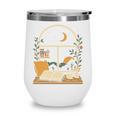 Book Lover Moonlight Reading Scene Night Wine Tumbler Book Lover Moonlight Reading Scene Night Wine Tumbler