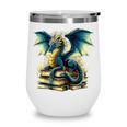 Book Lover Reading Fantasy Dragon Wine Tumbler
