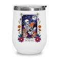 Book Lover Tarot Card The Reader Mystic Skeleton Wine Tumbler