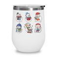 Book Lover Teacher Snowman Reading Books Christmas Winter Wine Tumbler