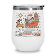 Book Lovers Winter Sleighing Through Stories Tee Premium Tri-Blend Wine Tumbler