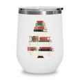 Book Merry Little Christmas Tree Holiday Wine Tumbler