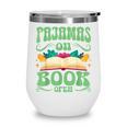 Book And Pajama Pajamas On Book Open Wine Tumbler