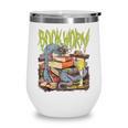 Graphic Book Worm Monster Horror Reading Book Lover Wine Tumbler