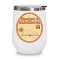 Booked & Unbothered Book Lover Tee Wine Tumbler