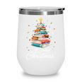 All Booked For Christmas Book Christmas Book Lover Librarian Wine Tumbler