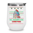All Booked For Christmas Tree Book Ugly Christmas Sweatshirt Wine Tumbler