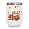 All Booked For Fall Pumpkin Books Thanksgiving Autumn Leaves Wine Tumbler