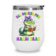 All Booked For Mardi Gras Crocodile Reading Book Teacher Wine Tumbler