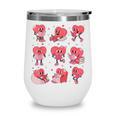 All Booked For Valentine Book Teacher Kids Girls Boys Wine Tumbler