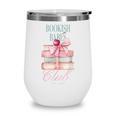 Bookish Babes Club Cute Pink Book Stack With Bow Wine Tumbler