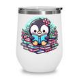 Bookish Penguin Heart A Readers Love Penguins Wine Tumbler