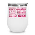 Bookish Romance Tropes Book Club Reader Spicy Book Lover Wine Tumbler