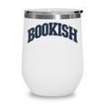 Bookish Vintage Varsity Style Book Lover Art Wine Tumbler