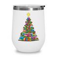 Bookmas Christmas Book Tree Book Lover English Teacher Wine Tumbler