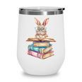 Books Bookworm Reader Book Cute Reading Bunny With Glasses Wine Tumbler Books Bookworm Reader Book Cute Reading Bunny With Glasses Wine Tumbler