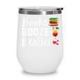 Books Booze And Besties Book Lover Bestie Squad Twinning Wine Tumbler