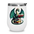 Books Dragon Reading Book Lover Wine Tumbler