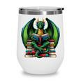 Books Dragon Reading Book Wine Tumbler Books Dragon Reading Book Wine Tumbler