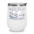 Books Are My Favorite People Cat With Coffee Mug Book Lovers Wine Tumbler